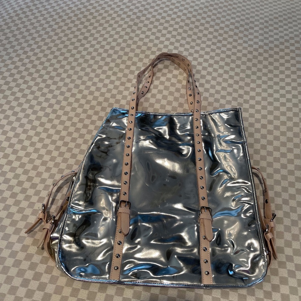 GALIAN NEW YORK Silver Metallic Bag